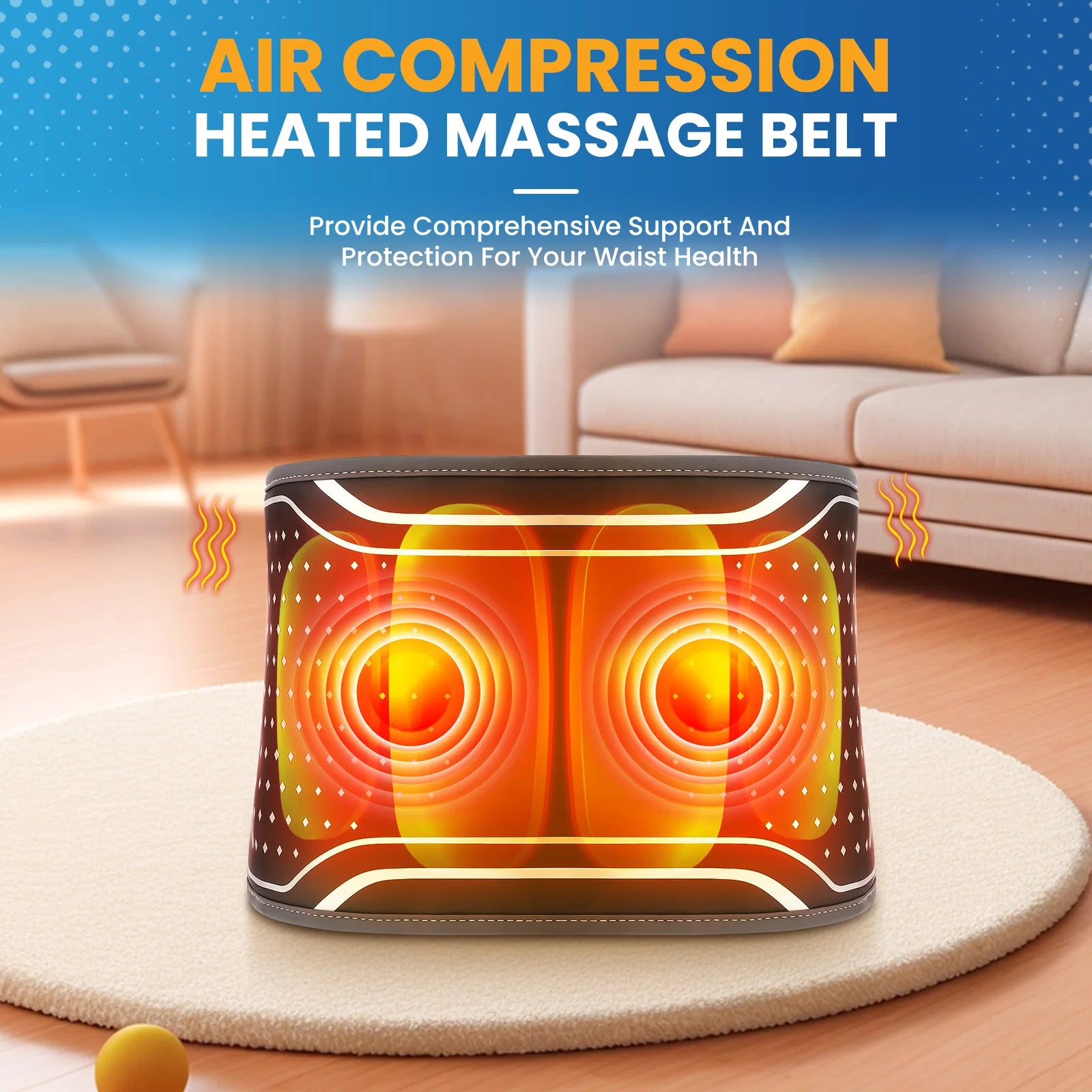 Cordless Heated Waist Massager With Vibration