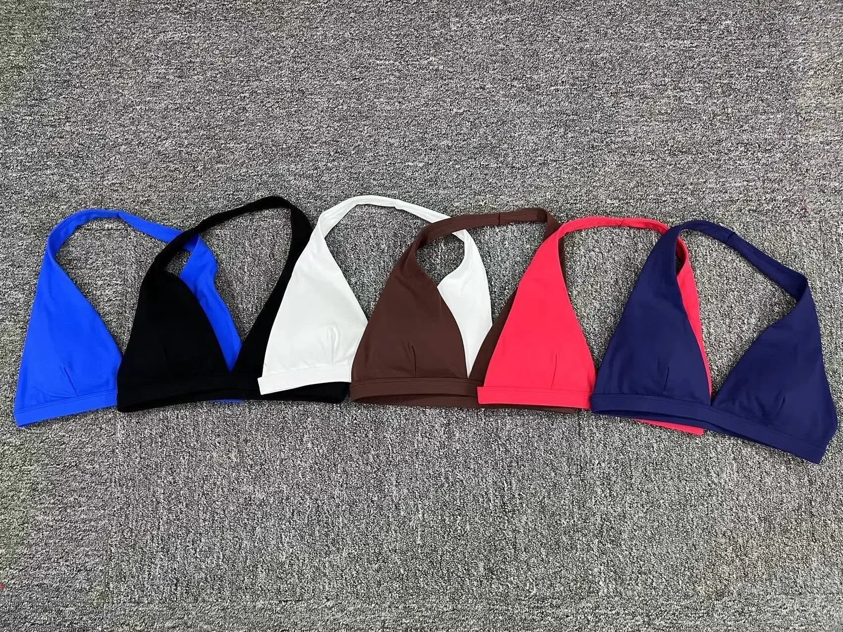 V-neck Sport Bra Women Halter Backless